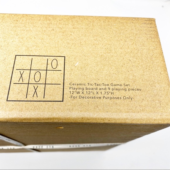 NWT Rae Dunn Tic Tac Toe Ceramic Cup Game Set - Picture 4 of 5